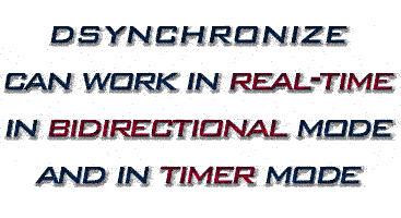 DSynchronize can work in realtime, in bidirectional mode and in timer mode